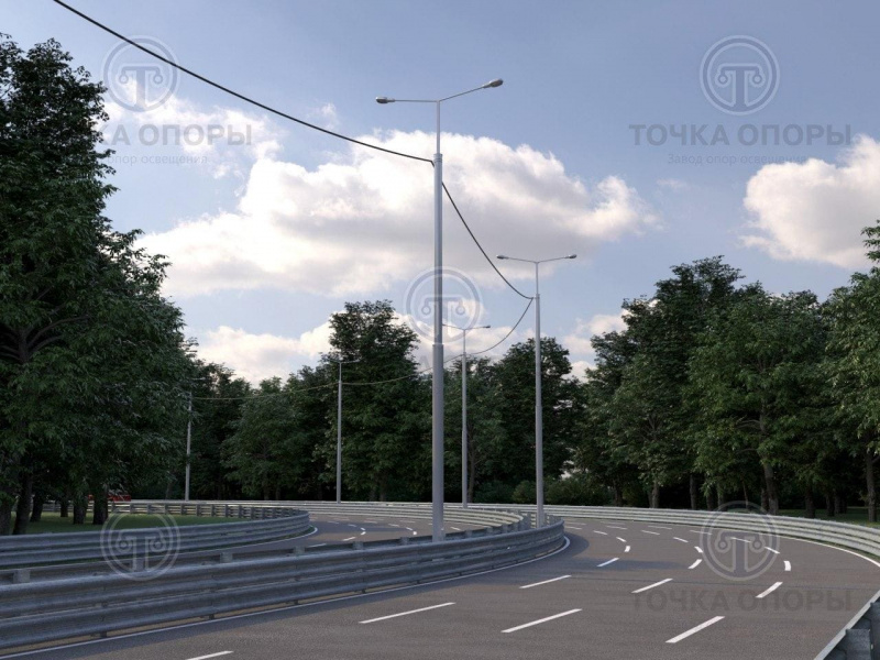 Опора освещения СП-400-9,0/11,0-02-ц