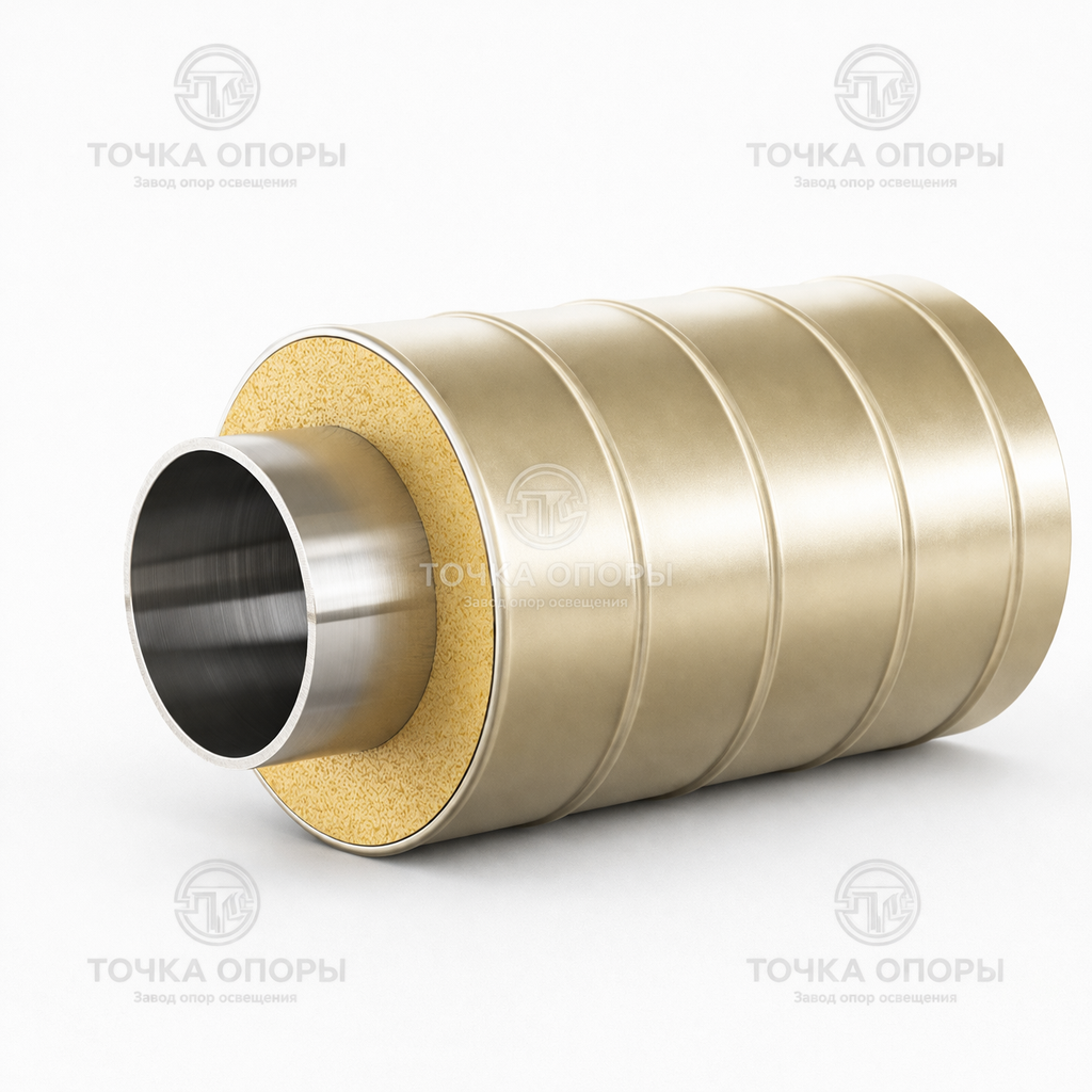 Труба ППУ стальная оболочка 225х133х4 мм ГОСТ 30732-2006