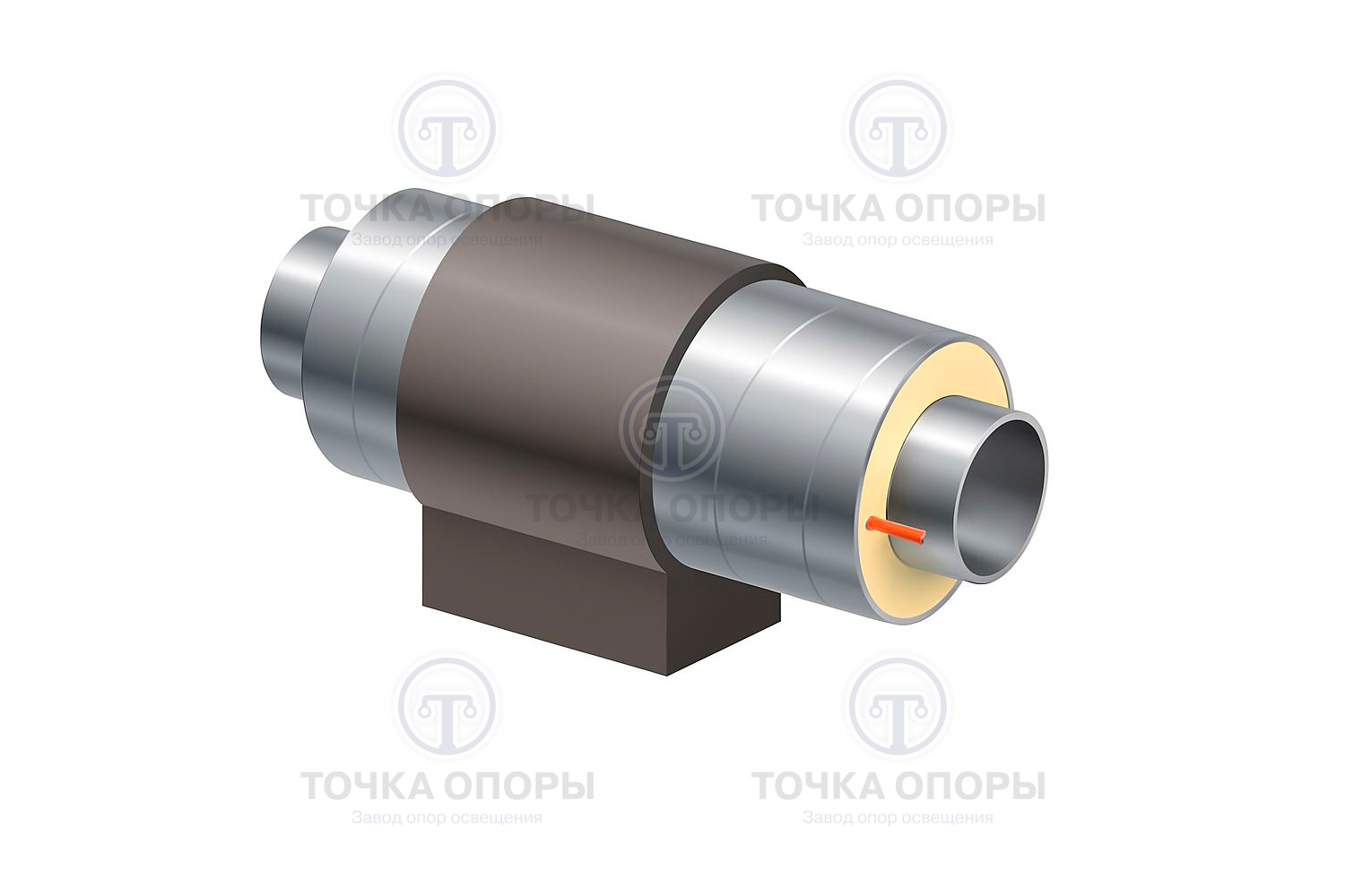 Элемент неподвижной опоры в ППУ изоляции тип 3-А