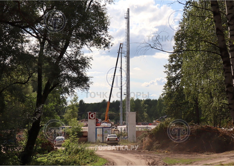 Поставка в город Красная Горбатка, стадион Олимп, мачт ВМОН-35 и опор НФГ-9
