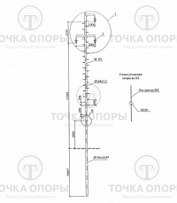 Переходная промежуточная опора ППс10-1