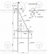 Переходная угловая анкерная опора ПУАс10-1