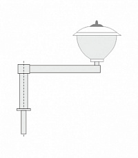К36-1,0-1,5-12-5 торшерный однорожковый кронштейн