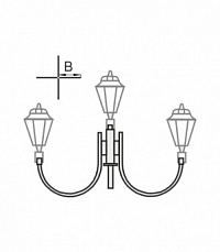 К34-0,5-0,6-0-5 торшерный пятирожковый кронштейн