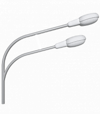 К2-2,5-1,5-Ф3 двухрожковый однонаправленный консольный кронштейн