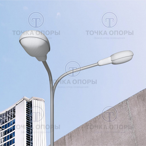 К2-1,5-1,5-90-Ф2 двухрожковый разнонаправленный под 90° консольный кронштейн 