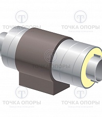 Элемент неподвижной опоры в ППУ изоляции с устроиством электрообогрева тип 5-А